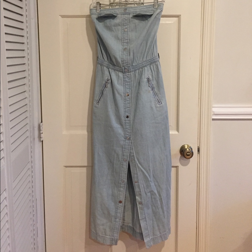 Michael Kors Light Blue Denim Maxi Dress